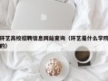 环艺高校招聘信息网站查询（环艺是什么学院的）