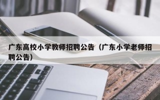 广东高校小学教师招聘公告（广东小学老师招聘公告）