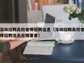深圳招聘高校老师招聘信息（深圳招聘高校老师招聘信息在哪里看）