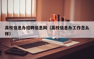 高校信息办招聘信息网（高校信息办工作怎么样）