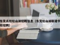 东莞高校松山湖招聘信息（东莞松山湖新建学校招聘）