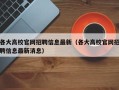 各大高校官网招聘信息最新（各大高校官网招聘信息最新消息）