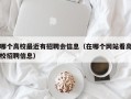 哪个高校最近有招聘会信息（在哪个网站看高校招聘信息）