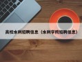 高校水利招聘信息（水利学院招聘信息）