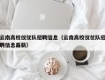 云南高校仪仗队招聘信息（云南高校仪仗队招聘信息最新）