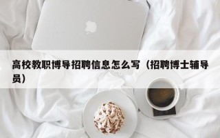 高校教职博导招聘信息怎么写（招聘博士辅导员）