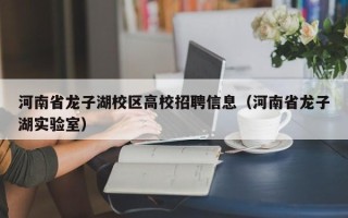 河南省龙子湖校区高校招聘信息（河南省龙子湖实验室）
