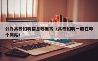 公办高校招聘信息哪里找（高校招聘一般在哪个网站）