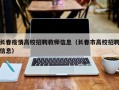 长春疫情高校招聘教师信息（长春市高校招聘信息）