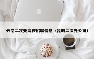 云南二次元高校招聘信息（昆明二次元公司）