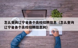 怎么查询辽宁省各个高校招聘信息（怎么查询辽宁省各个高校招聘信息网）