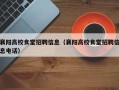 襄阳高校食堂招聘信息（襄阳高校食堂招聘信息电话）